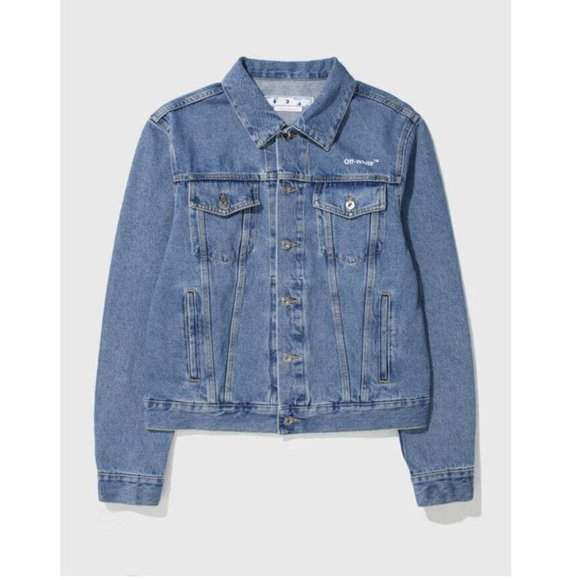 OFF-WHITE Diagonal Tab Slim Denim Jacket - Picture 6 of 11